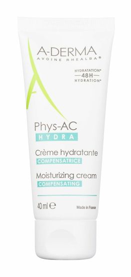A-Derma 40ml phys-ac hydra compensating moisturizing cream,