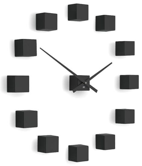 Future Time Designové nástěnné nalepovací hodiny Future Time FT3000BK Cubic black