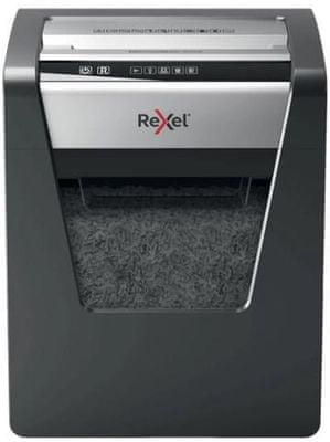  Rexel Momentum X415 (2104576EU) kancelářská skartovačka, 15 listů A4 najednou, nízká hlučnost, křížový řez DIN P-4, objem koše 23 l, automatická technologie pro zpětný chod