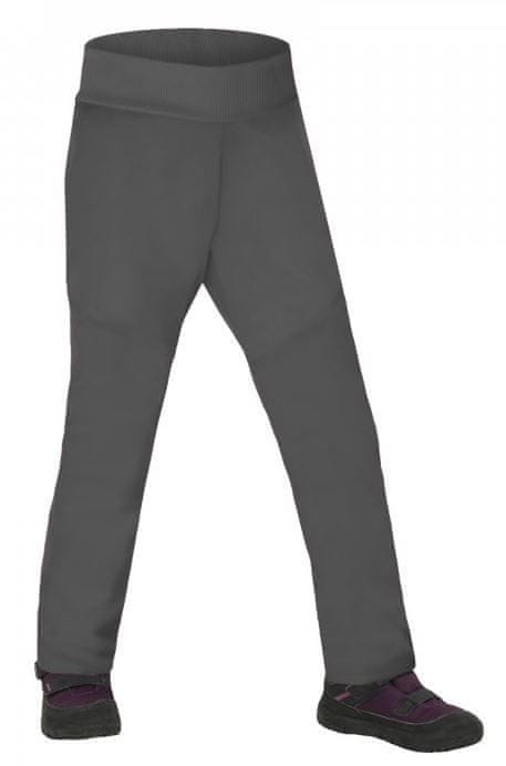 Unuo dětské softshellové kalhoty s fleecem pružné Sporty 98/104 šedá