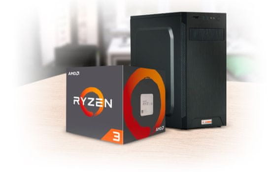 Stolní osobní kancelářský počítač HAL3000 Enterprice 221 (PCHS2519) domácí zábava kancelář občasné hraní her procesor AMD Ryzen 3 Nvidia GeForce GT1030 2 GB 16 GB RAM 240 GB SSD 1 TB HDD rychlost efektivita výkon