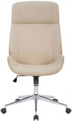 BHM Germany Kancelářská židle Varel, syntetická kůže, přírodní / krémová