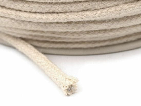 Kraftika 10m ežná světlá oděvní šňůra / knot 2mm pletený, knoty