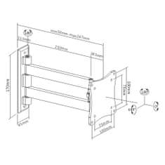 Fiber Mounts FM102G otočný držák na Tv nebo monitor