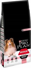 Purina Pro Plan Medium Adult Sensitive Skin Opti Derma Salmon 14 kg granule pro dospělé psy středních plemen s citlivou kůží losos