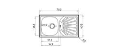 PYRAMIS Nerezový kuchyňský dřez ET78 MARGARITA PR92 (100.138.601)