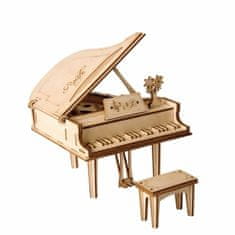 Robotime Dřevěné 3d puzzle velké piano