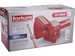 Fortum Svěrák (4752622) svěrák otočný s kovadlinou, 100mm, SG Iron