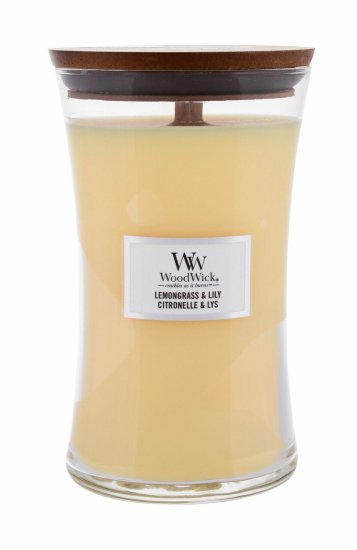 Woodwick 610g lemongrass & lily, vonná svíčka