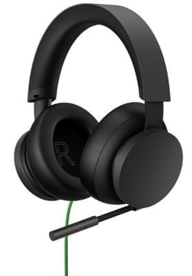 Sluchátka Xbox Stereo Headset (8LI-00002), 40mm měniče, Xbox One, Xbox Series X, Dolby Atmos, USB-C, herní headset, paměťová pěna, hliník