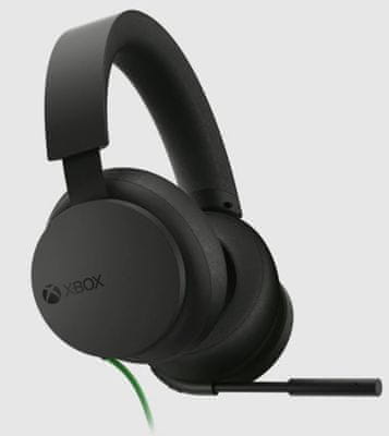 Sluchátka Microsoft Xbox Stereo Headset (8LI-00002) 40mm měniče, Xbox One, Xbox Series X, Dolby Atmos, USB-C, herní headset