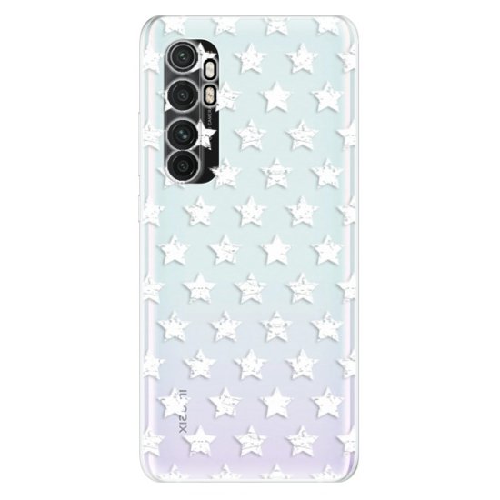 iSaprio Silikonové pouzdro - Stars Pattern - white pro Xiaomi Mi Note 10 Lite