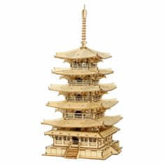 Robotime Dřevěné 3d puzzle pětipatrová pagoda