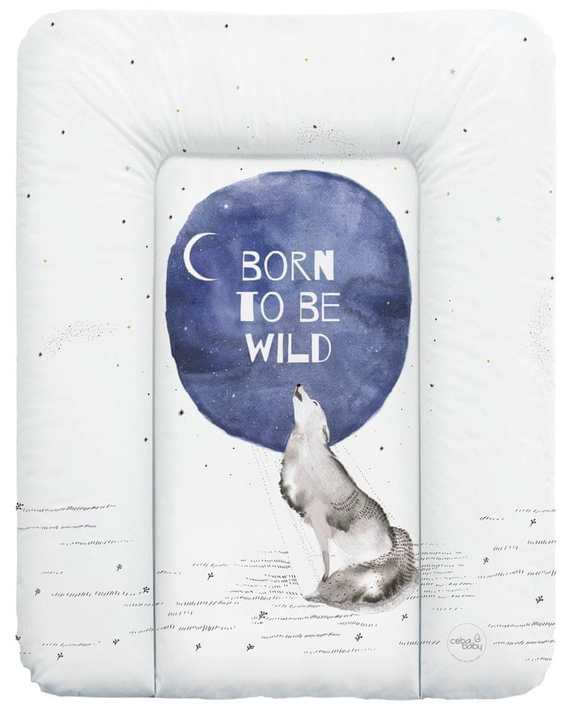 Ceba Baby Podložka přebalovací na komodu 70x50 cm Watercolor World Born to be wild