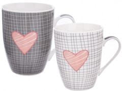 Orion Porcelánový hrnek PINK HEART 0,35 l, 2 ks