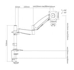 Reflecta FLEXO DeskPro 27-1010 stolní držák monitoru