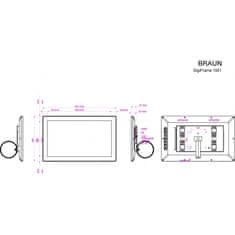 BRAUN DigiFRAME 1901 (19", 1366x768px, 16:9 IPS, HDMI/Audio, 8GB)