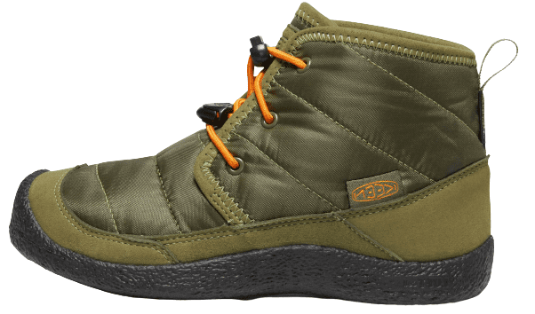 KEEN dětská zimní kotníčková obuv Howser II Chukka Wp Capulet Olive/Russet Orange 37 zelená