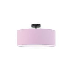 LYSNE.PL Fialová lampa do místnosti WENECJA fi 40 cm 3xE27 dno, zavírání, válec, černý rám, fialová