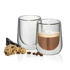 Kela Sklenice na cappuccino FONTANA sada 2 ks 180 ml KL-12404