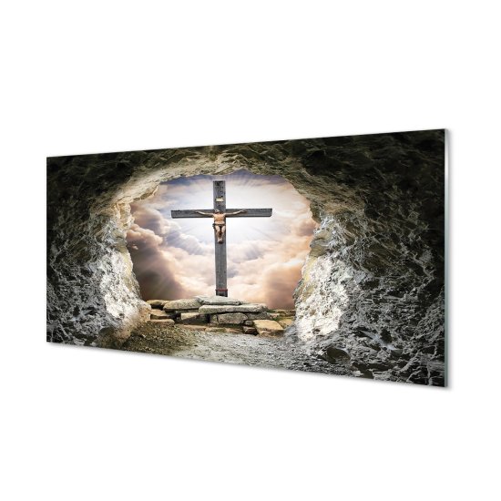 tulup.cz Obraz na skle Cave lehký cross Jesus 4 Přívěsky