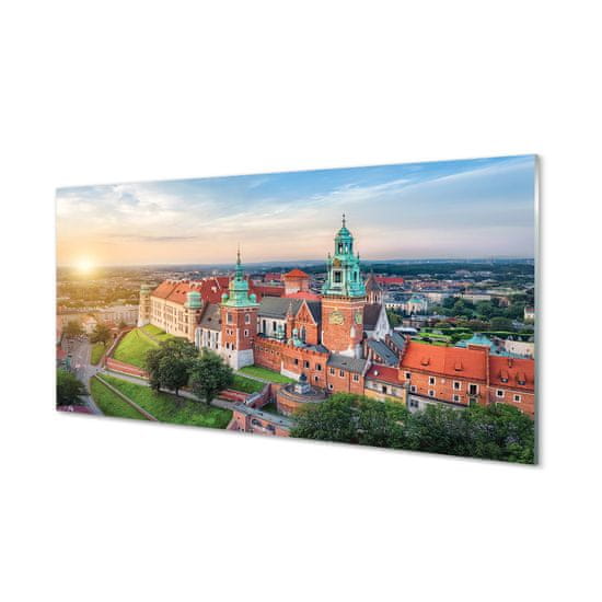 tulup.cz Skleněný panel Krakow castle panorama svítání