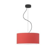 LYSNE.PL Závěsná lampa HAJFA fi 40 cm 3xE27 dno, černý rám , červená