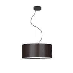 LYSNE.PL Lustr lampa HAJFA fi 40 cm 3xE27 dno, černý rám , hnědá