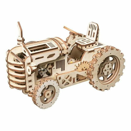 Robotime 3d dřevěné mechanické puzzle traktor