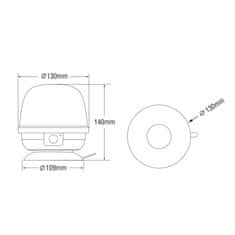 Stualarm AKU LED maják, oranžový, dálkové ovládání, magnet, ECE R10, R65 (wlbat73re)