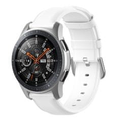 BStrap Leather Lux řemínek na Samsung Galaxy Watch Active 2 40/44mm, white