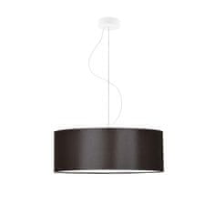 LYSNE.PL Lustr lampa HAJFA fi 50 cm 3xE27 dno, bílá rám , hnědá