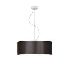 LYSNE.PL Lustr lampa HAJFA fi 50 cm 3xE27 dno, chromový rám, hnědá