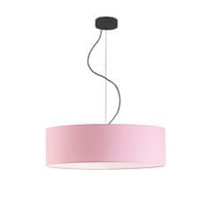 LYSNE.PL  Závěsná lampa HAJFA fi 60 cm 5xE27 dno, černý rám, růžová