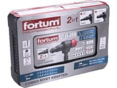 Fortum Nástavec pro nýtování 2v1, nýty 2,4-6,4mm, matice M3-M12, CrMoV