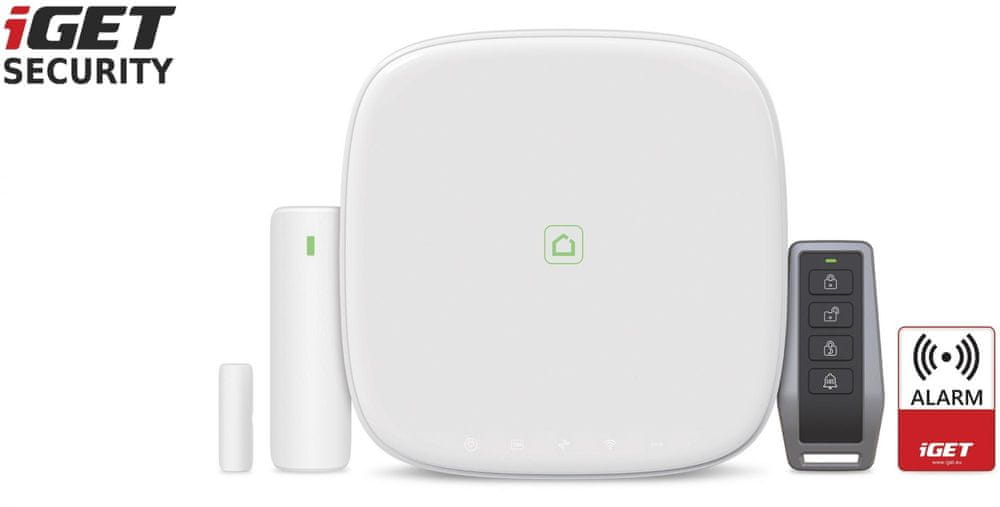 iGET SECURITY M5-4G Lite - inteligentní zabezpečovací systém 4G LTE/WiFi/LAN, set