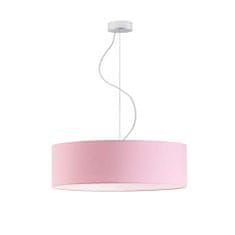 LYSNE.PL Závěsná lampa HAJFA fi 60 cm 5xE27 dno, chromový rám, růžová