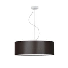 LYSNE.PL Lustr lampa HAJFA fi 60 cm 5xE27 dno, chromový rám, hnědá