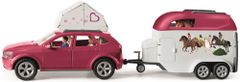 Schleich 42535 Dobrodružné auto s přívěsem a koněm