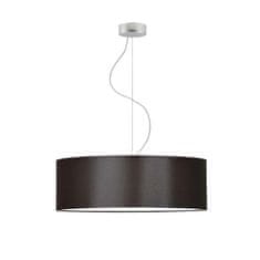 LYSNE.PL Lustr lampa HAJFA fi 60 cm 5xE27 dno, rám z kartáčované oceli, hnědá