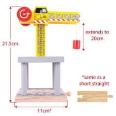 Bigjigs Rail Velký jeřáb žlutý