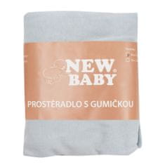 NEW BABY Jersey prostěradlo do postýlky 120x60 šedé