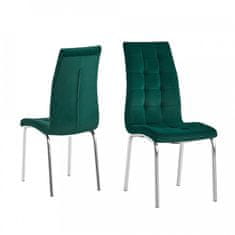 ATAN Jídelní židle GERDA NEW - smaragdová / chrom