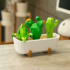 Cut'n'Glue Kaktusy v truhlíku– DIY kreativní sada - 3D vystřihovánka