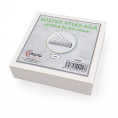 Vikpap VK025 - Kostka velká bílá lepená 85x85x22 mm - 6 balení