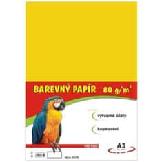 STEPA Barevný papír A3/100/80g - žlutý