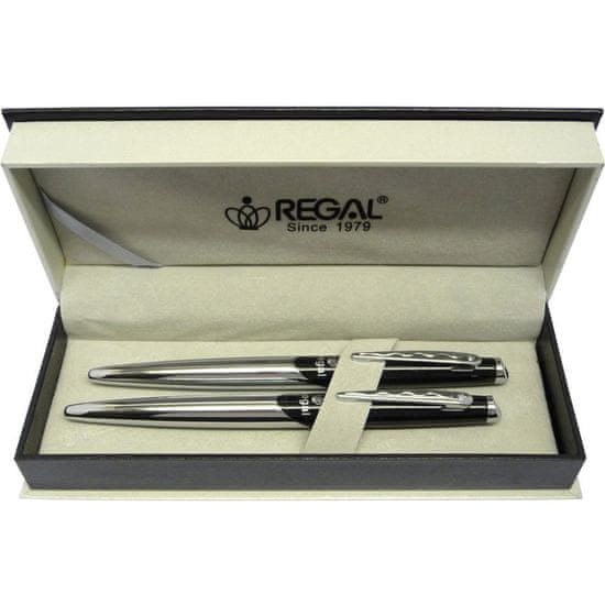 Regal Kuličkové pero + roller Regal Themis černá - 25021RB