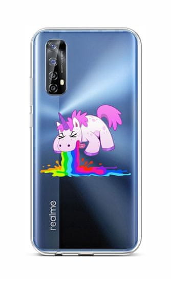 TopQ Kryt Realme 7 silikon Rainbow Splash 62087