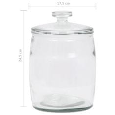 Greatstore Skleněné dózy s víčkem 2 ks 3850 ml