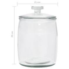 Greatstore Skleněné dózy s víčkem 2 ks 8000 ml